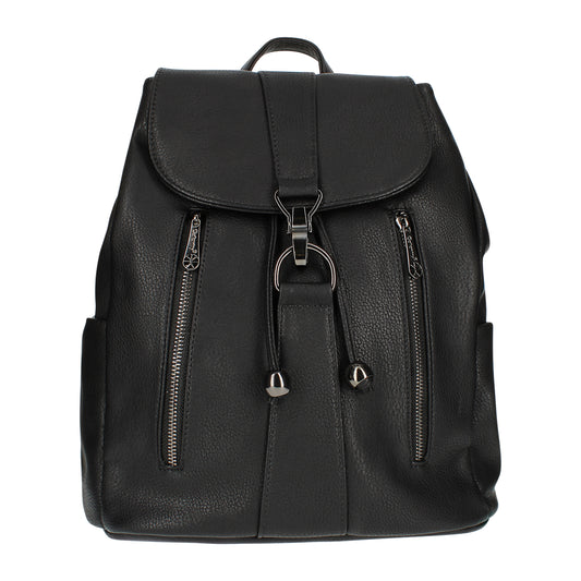 Sac à Dos Silhouette Chic en Similicuir Noir