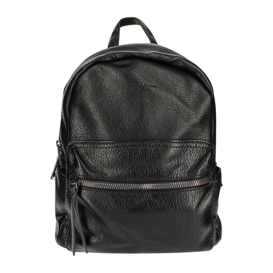 Sac à Dos Aura Douce en Similcuir Grainé Noir