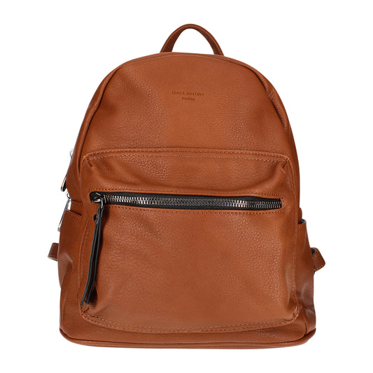 Sac à Dos Aura Douce en Similcuir Grainé Marron