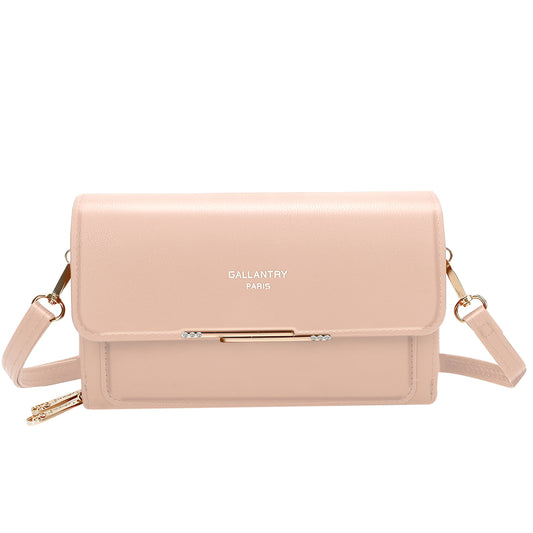 Pochette Chic à Bandoulière en Similicuir Le Monochrome Rose