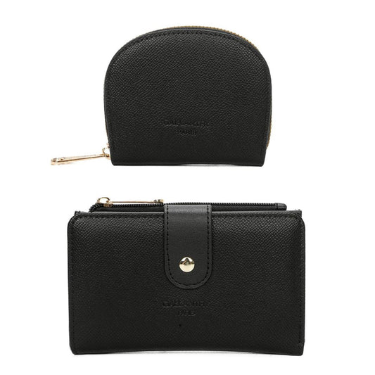 Coffret Duo de Portefeuille et Porte-cartes L'Essentiel Noir