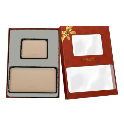 Coffret Duo de Portefeuille et Porte-cartes Le Quotidien Rose