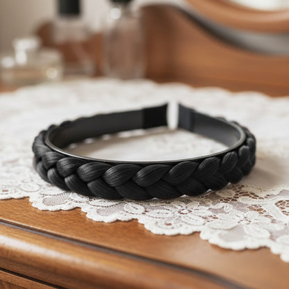 Serre-tête Couronne Tressée Maryrose Noir