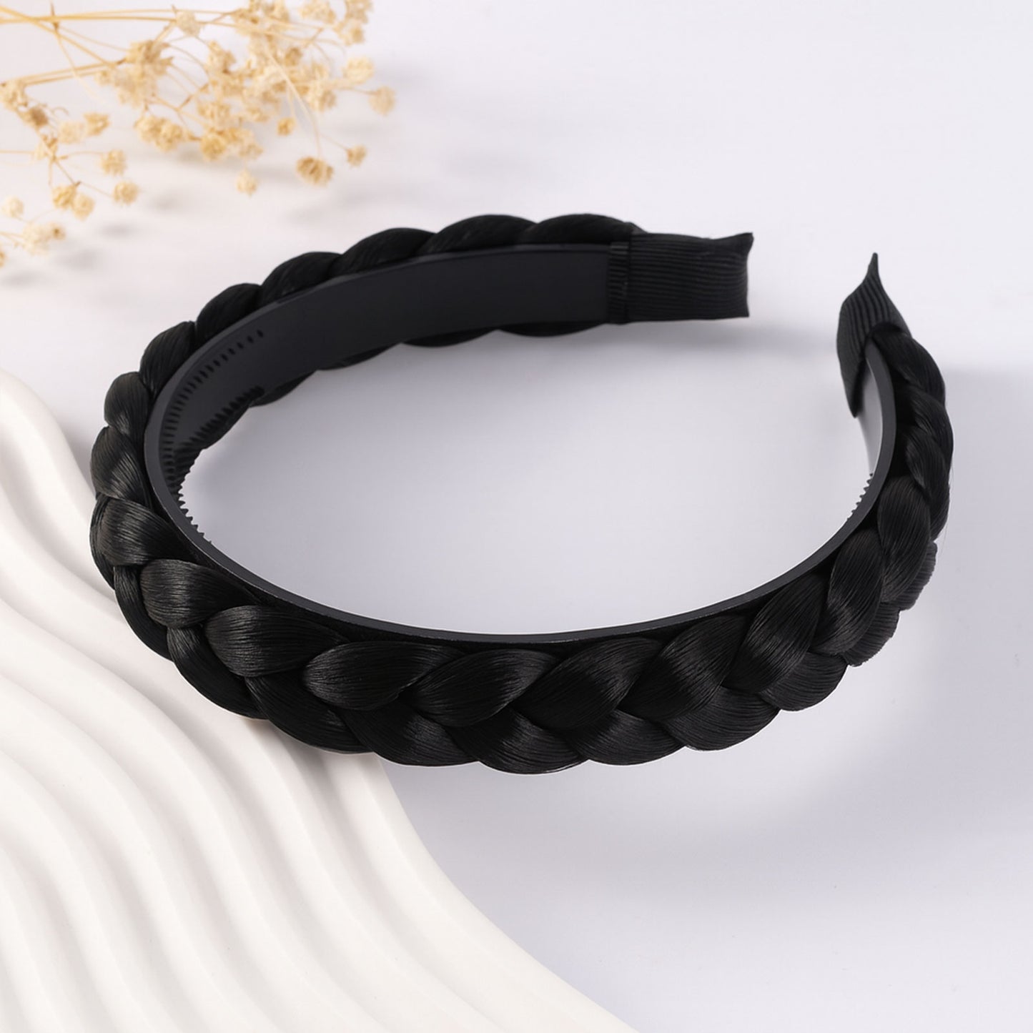 Serre-tête Couronne Tressée Maryrose Noir
