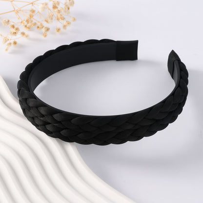 Serre-tête Couronne Tressée May-rose Noir