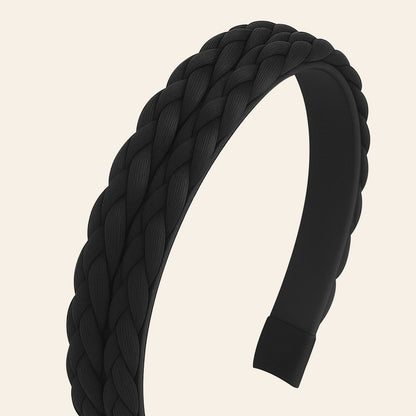 Serre-tête Couronne Tressée May-rose Noir