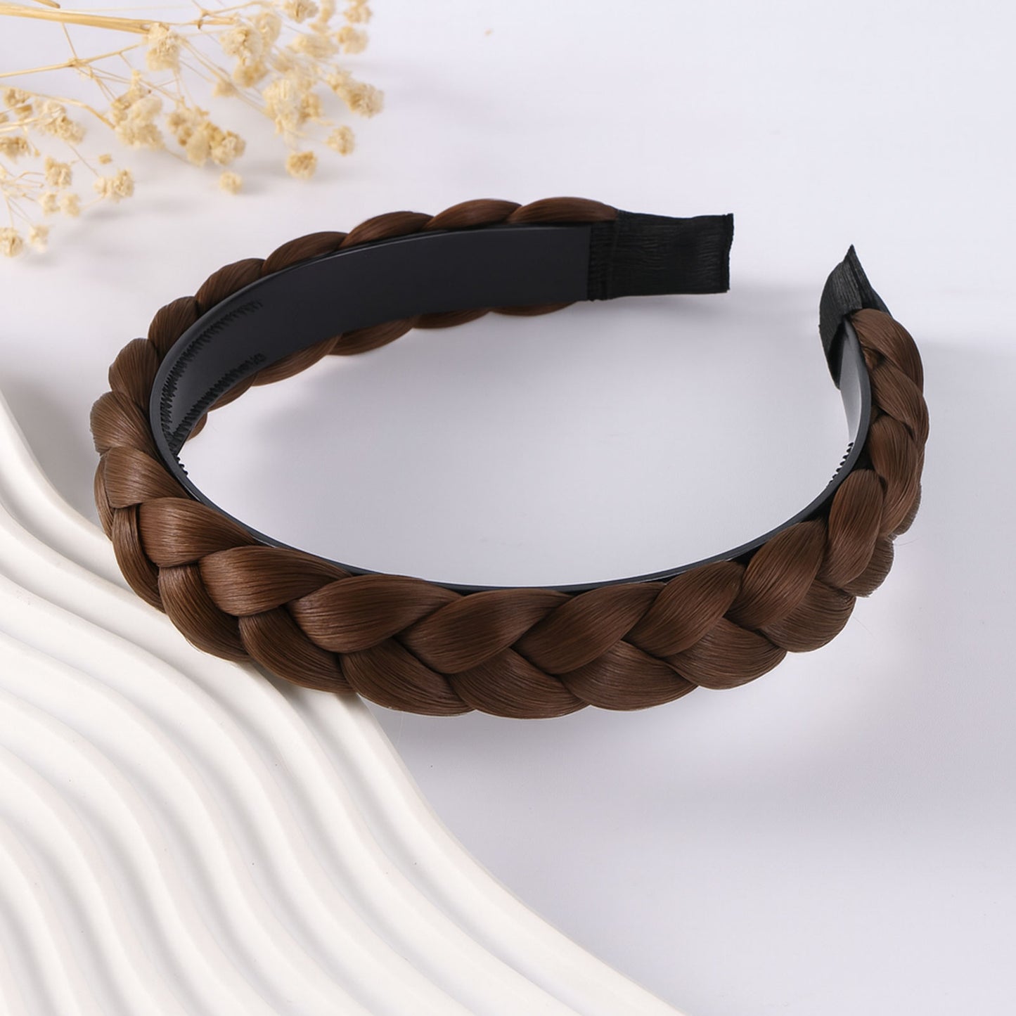 Serre-tête Couronne Tressée Maryrose Marron Foncé