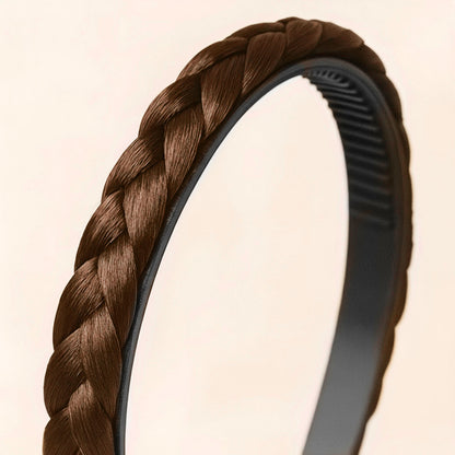 Serre-tête Couronne Tressée Maryrose Marron Foncé
