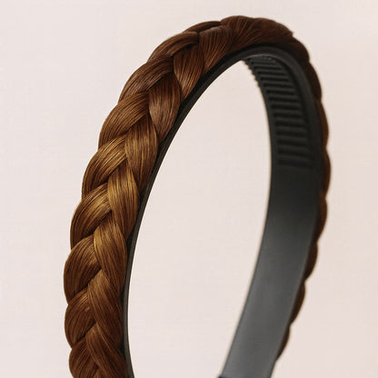 Serre-tête Couronne Tressée Maryrose Marron Clair