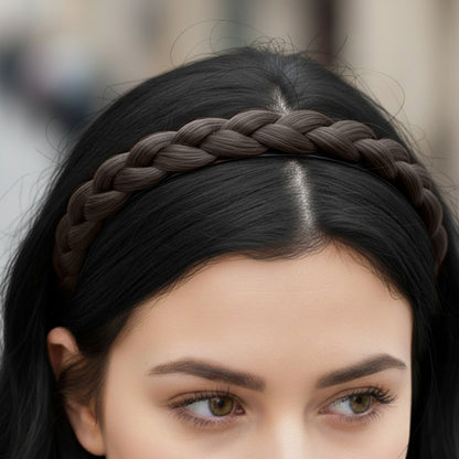 Serre-tête Couronne Tressée Maryrose Châtain