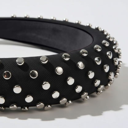 Serre-tête Large Miley Rock & Studs Noir