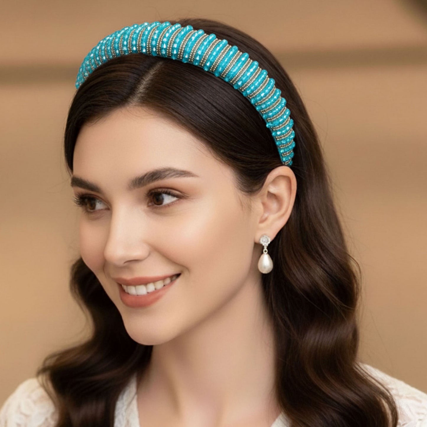 Serre-tête Large Angie Aqua Breeze