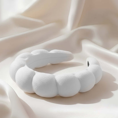 Serre-tête Spa Rembourré pour Soins Nuage Doux Blanc