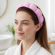 Serre-tête Spa Rembourré pour Soins Nuage Doux Rose