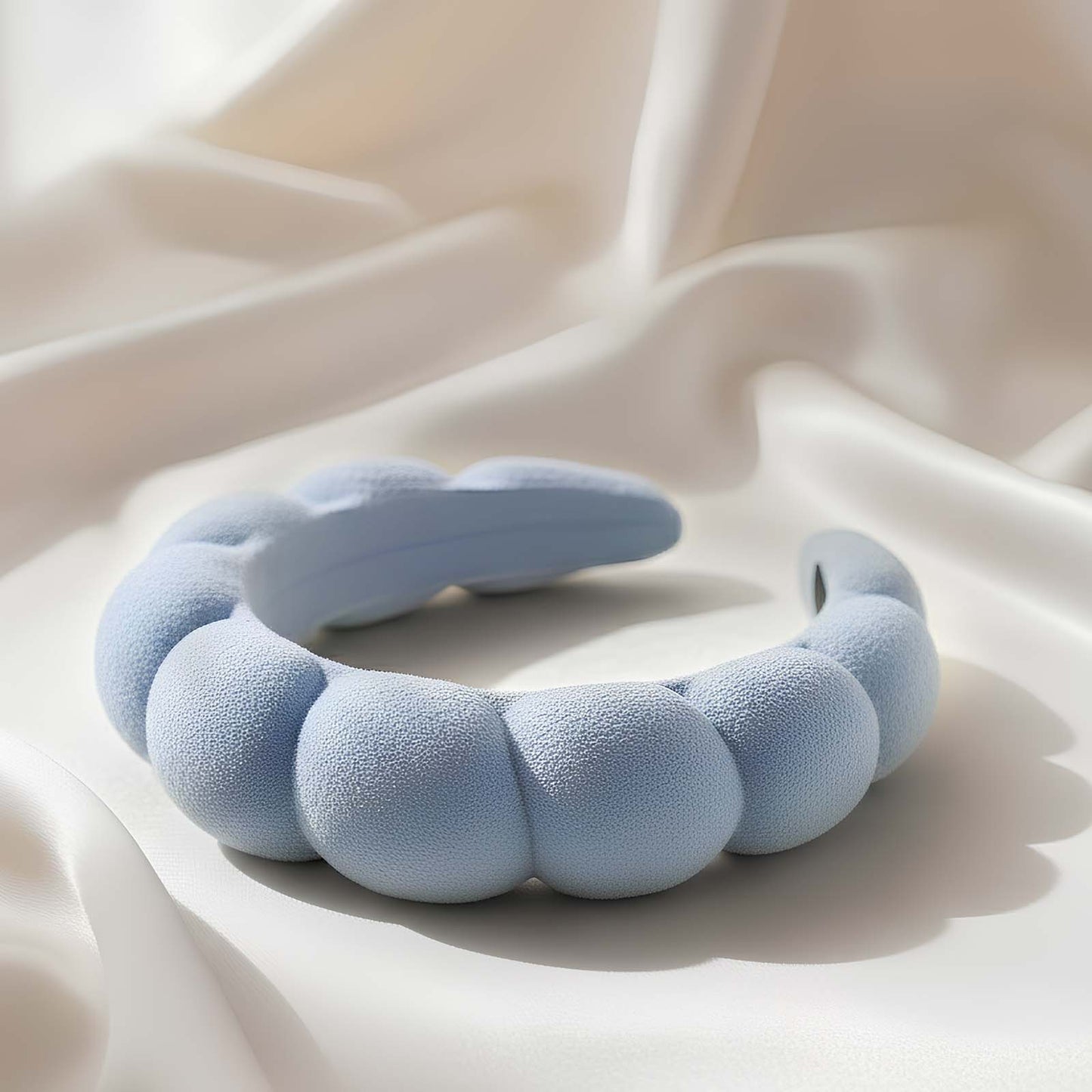 Serre-tête Spa Rembourré pour Soins Nuage Doux Bleu Clair