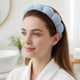 Serre-tête Spa Rembourré pour Soins Nuage Doux Bleu Clair