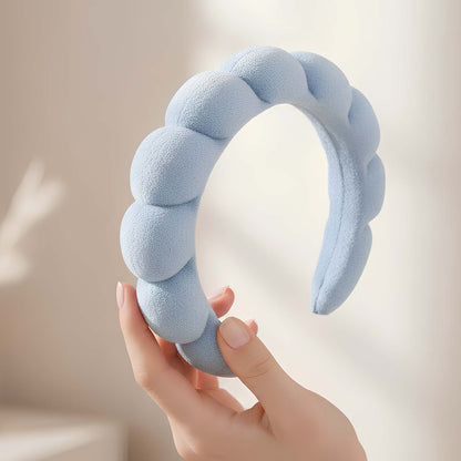 Serre-tête Spa Rembourré pour Soins Nuage Doux Bleu Clair