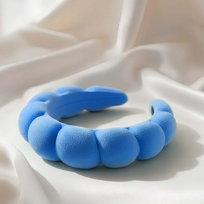 Serre-tête Spa Rembourré pour Soins Nuage Doux Bleu