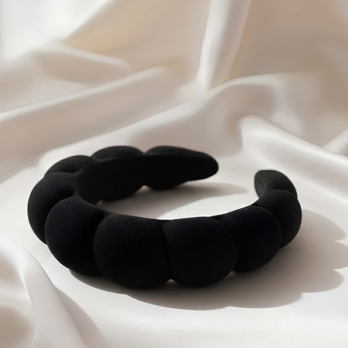Serre-tête Spa Rembourré pour Soins Nuage Doux Noir