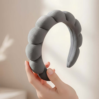 Serre-tête Spa Rembourré pour Soins Nuage Doux Gris