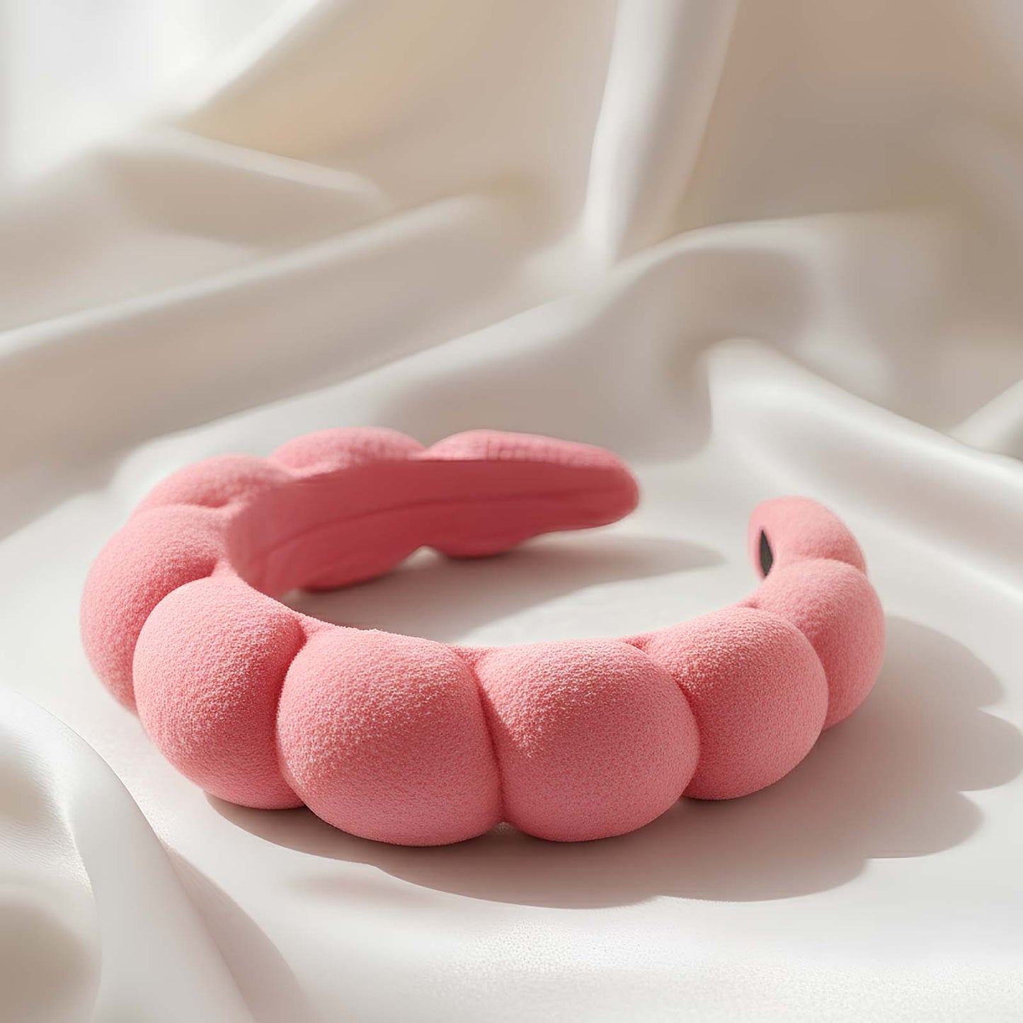 Serre-tête Spa Rembourré pour Soins Nuage Doux Rose Corail