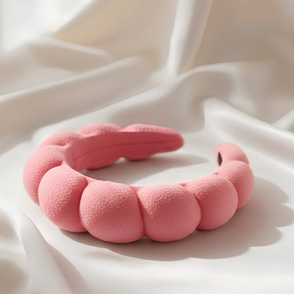 Serre-tête Spa Rembourré pour Soins Nuage Doux Rose Corail