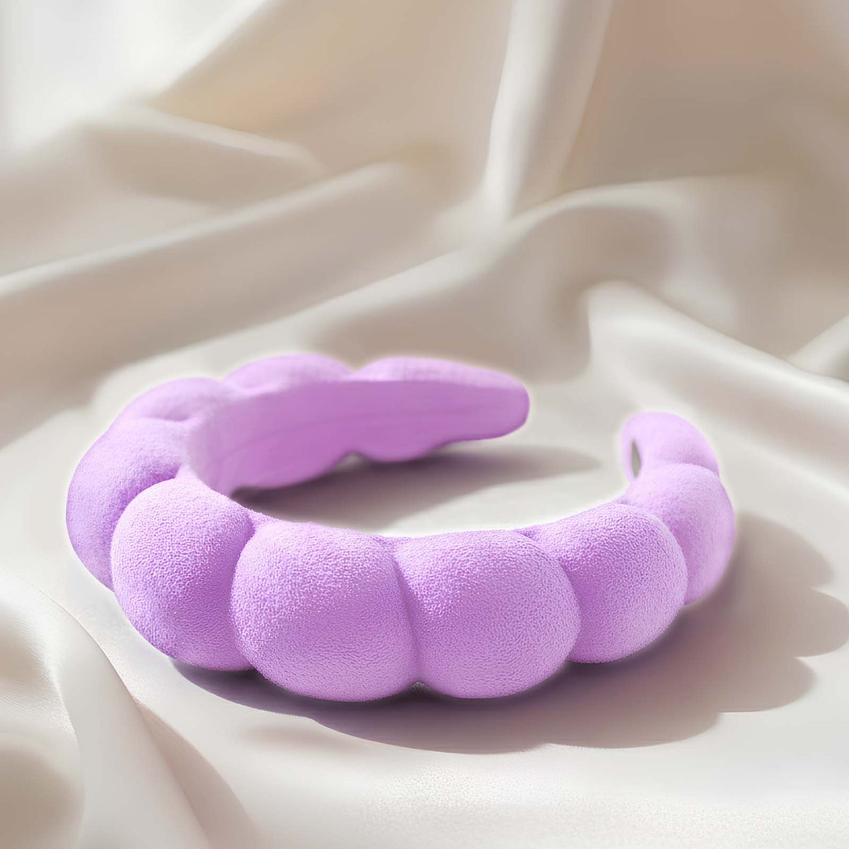 Serre-tête Spa Rembourré pour Soins Nuage Doux Mauve