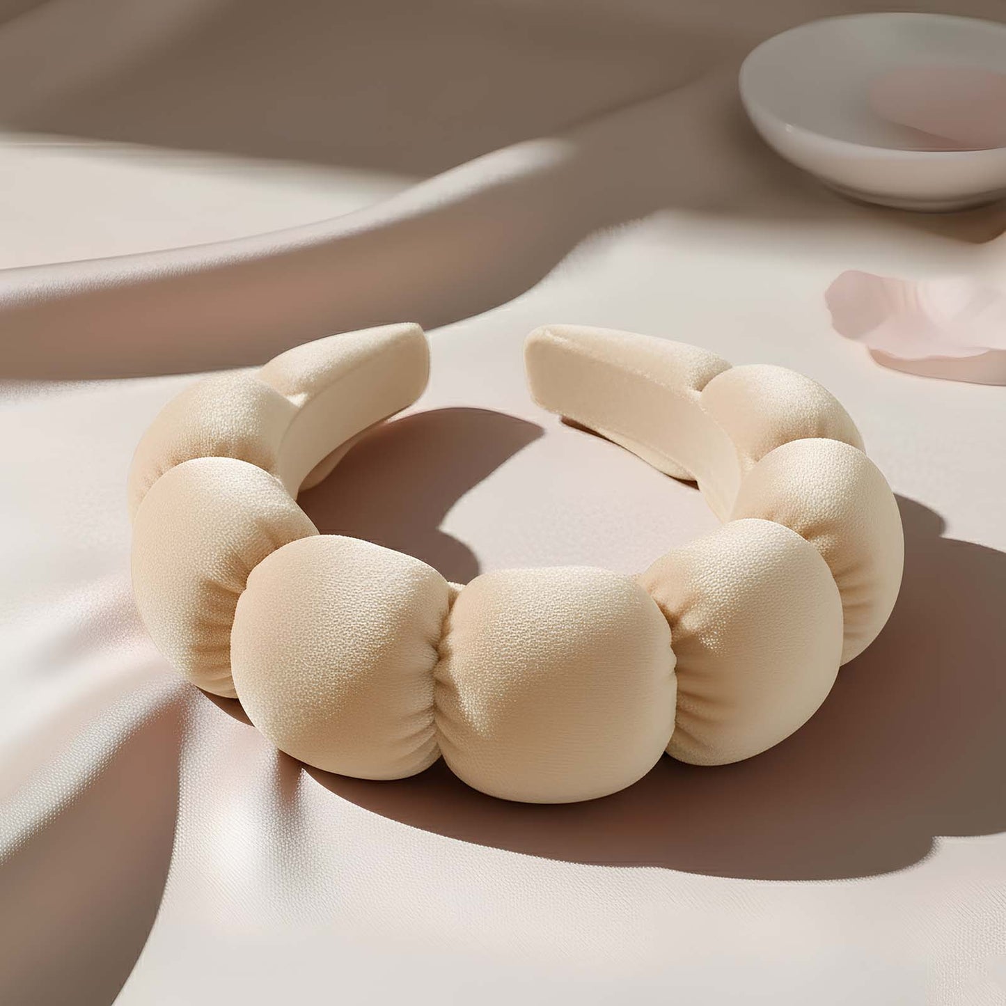 Serre-tête Spa Rembourré pour Soins Nuage Doux Champagne