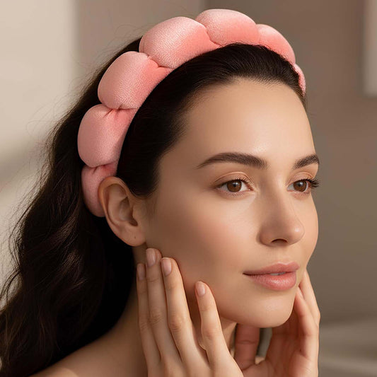 Serre-tête Spa Rembourré pour Soins Nuage Doux Rose Antique