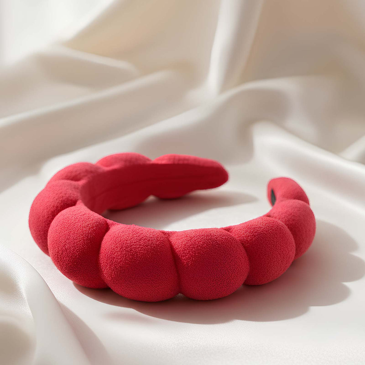 Serre-tête Spa Rembourré pour Soins Nuage Doux Rouge