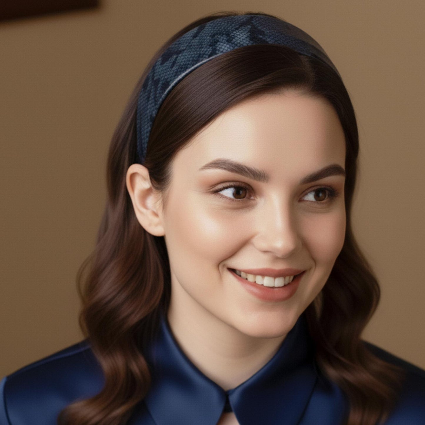 Serre-tête Large en Similicuir Céline Imprimé Python