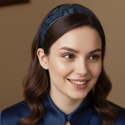 Serre-tête Large en Similicuir Céline Imprimé Python