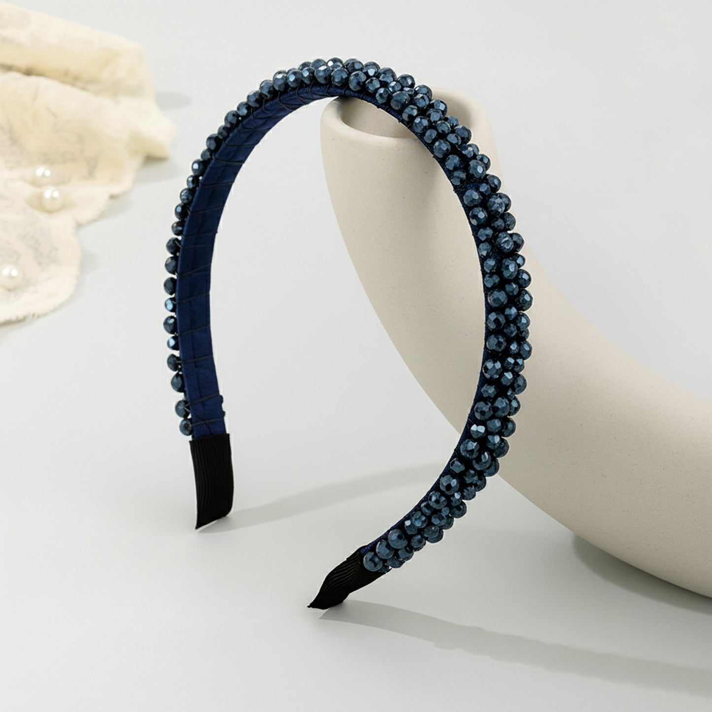 Serre-tête Bijou Onyx Cristaux d’Azur