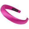 Serre-tête Large Laurel en Satin Coussiné Fuchsia