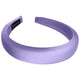 Serre-tête Large Laurel en Satin Coussiné Violet