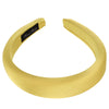 Serre-tête Large en Satin Coussiné Jaune