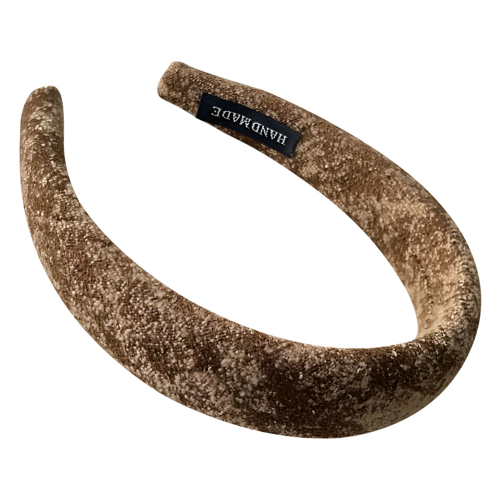 Serre-tête Large pour Cheveux en Laine Uni Vintage Glam Marron