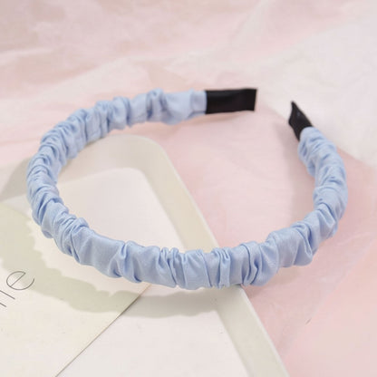 Serre-tête Large Silky Scrunch Maxine Bleu