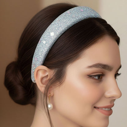 Serre-tête Large Peggy Glitter Cloud Argenté