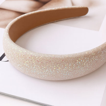 Serre-tête Large Morganna Glitter Cloud Champagne