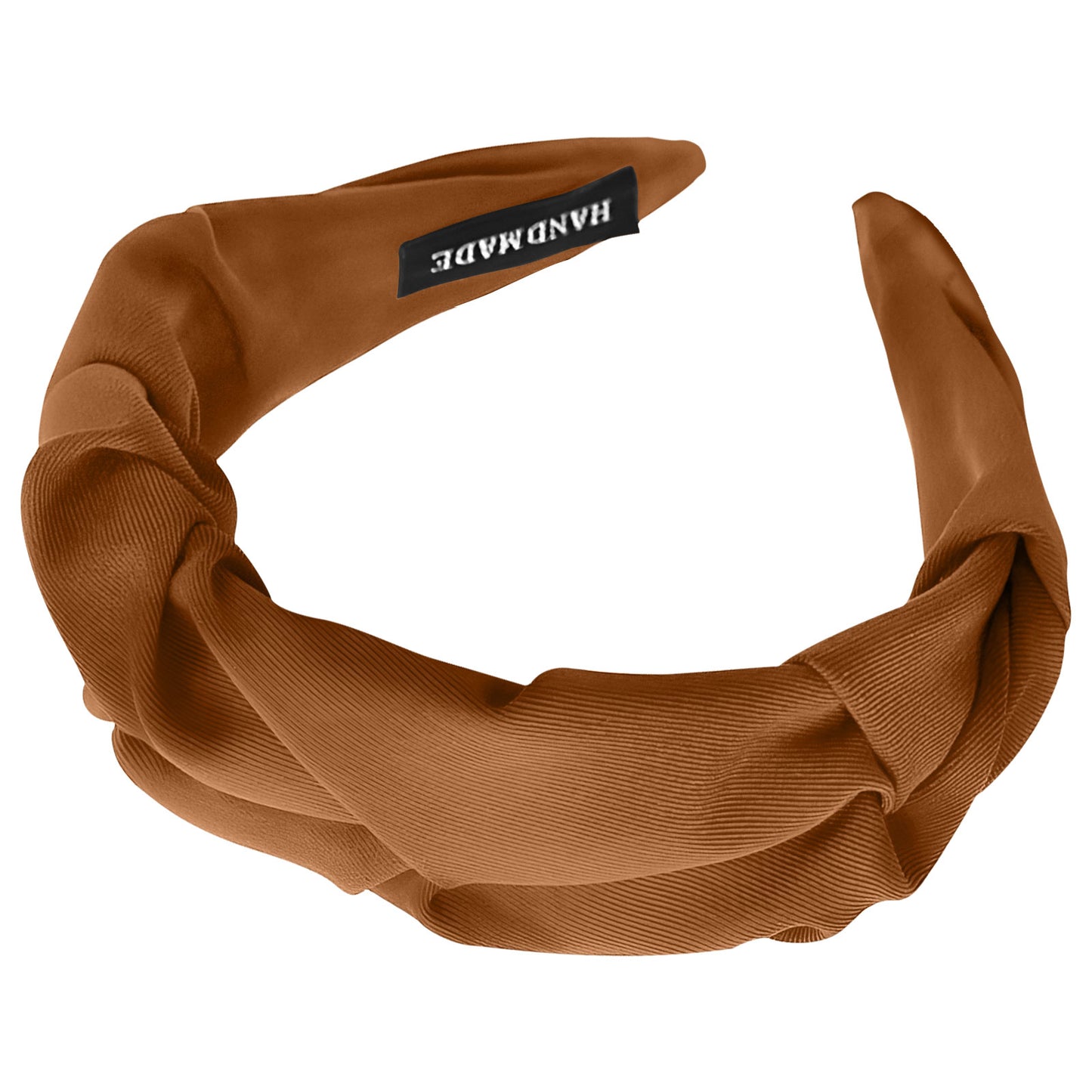 Serre-tête Tressé en Tissu Doux Majesty Marron