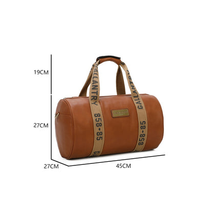 Sac Weekender Urbain en Simililcuir Latitude 858 Marron