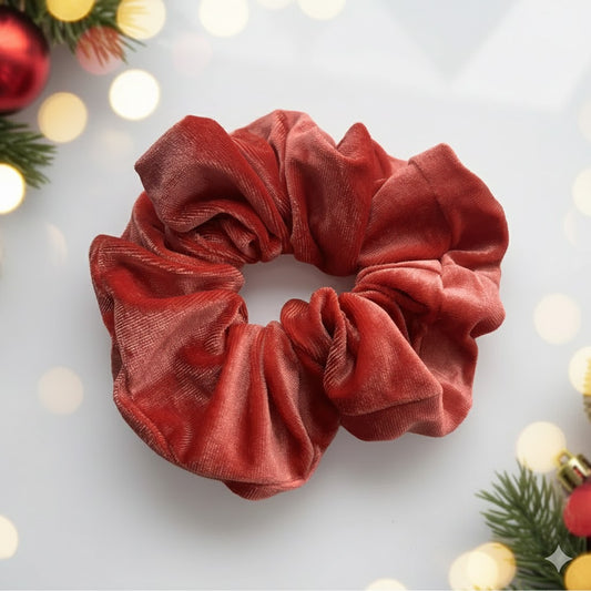 Chouchou Oversize en Velours Vivienne Rouge