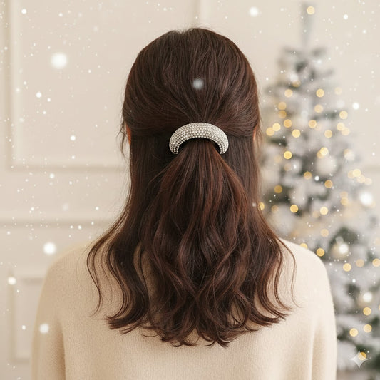 Élastique Raffiné à Strass Géométrique Rora Doré