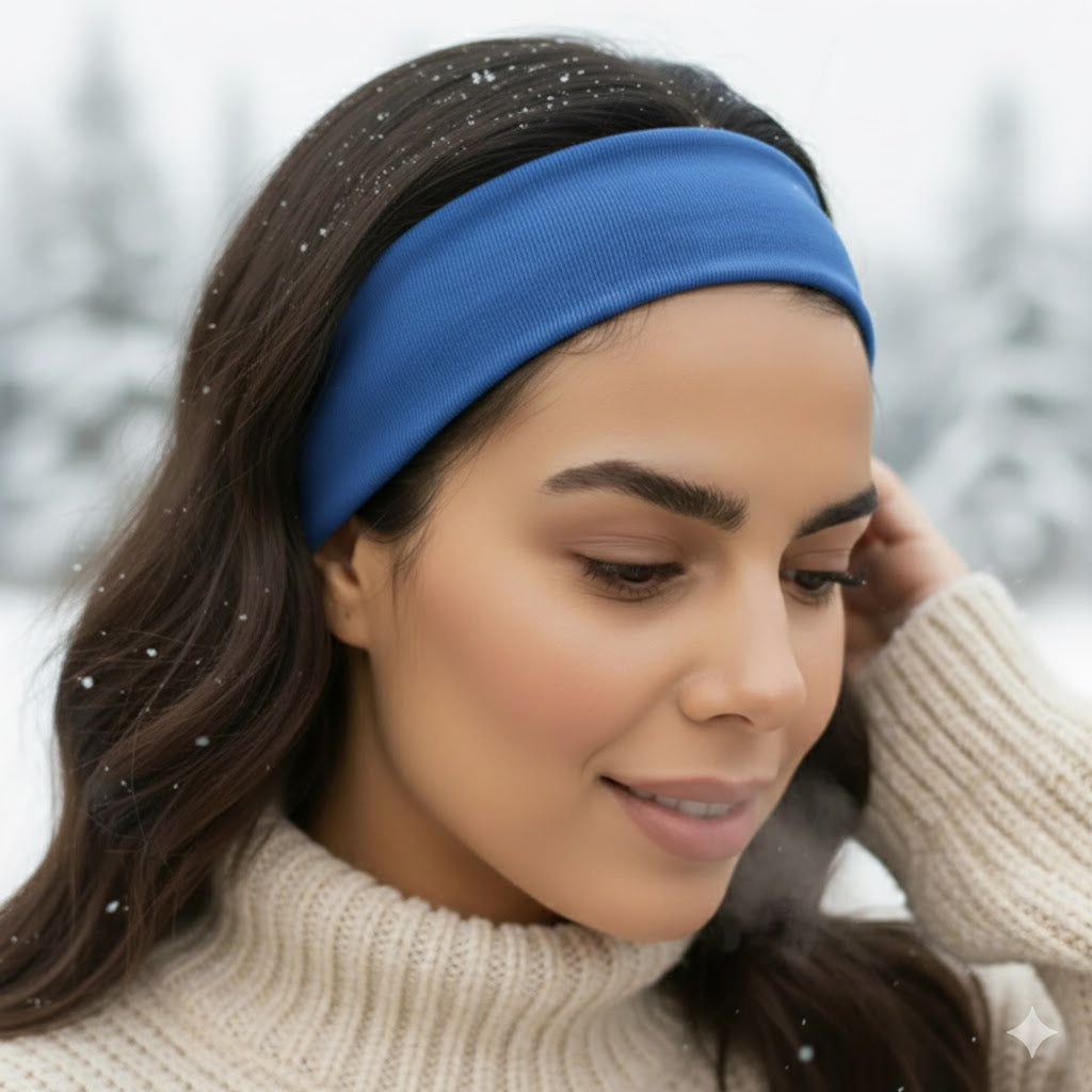 Bandeau Large Epic Bliss en Coton Bleu