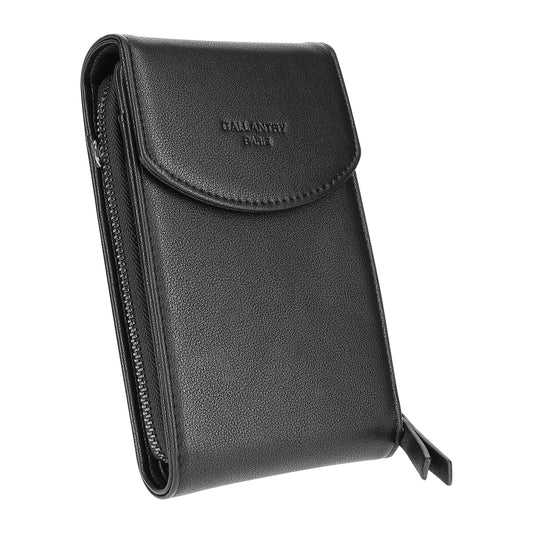 Sac Crossbody à Rabat Multi-Compartiments La Partenaire Noir