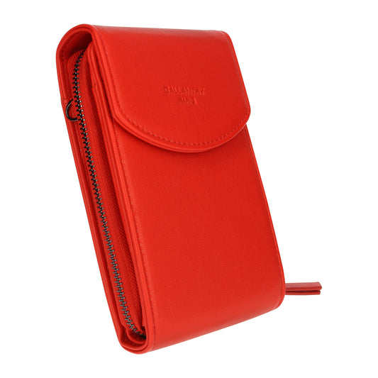 Sac Crossbody à Rabat Multi-Compartiments La Partenaire Rouge