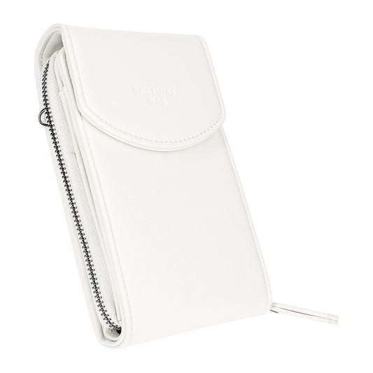 Sac Crossbody à Rabat Multi-Compartiments La Partenaire Blanc