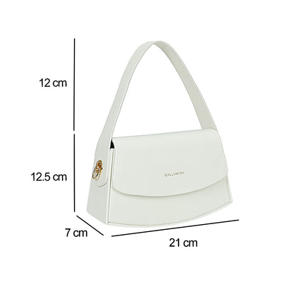 Sac Baguette à Épaule Bandoulière La Discrétion Blanc