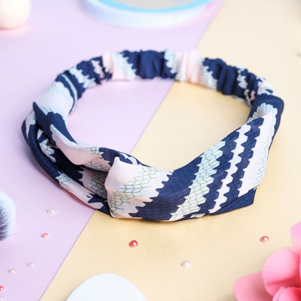 Bandeau Cheveux Bleu Rose | Adopte un Chouchou